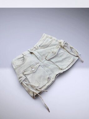 VIP Light Wash Denim Mini Skirt